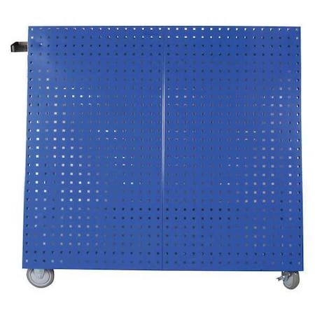 Tool Cart W/ Tray and Blue LocBoards, Aluminum Frame, 36-3/4