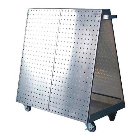 36-3/4 In. L x 39-1/4 In. H x 21-1/4 In. W Stainless Steel Tool Cart with Tray and Stainless Steel LocBoard MPN:LBC-18SS