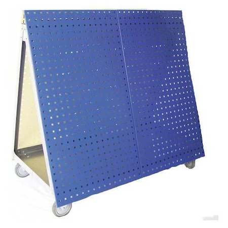 Tool Cart W/ Tray and Blue LocBoards, Aluminum Frame, 48