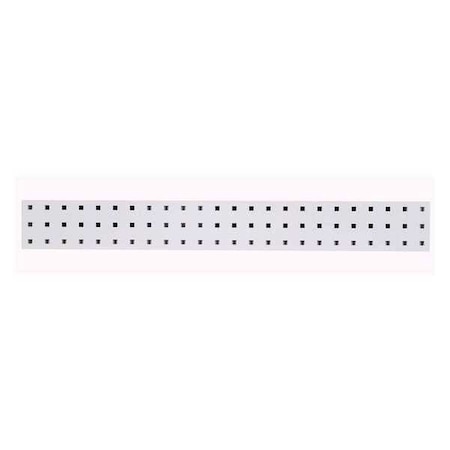 (1) 36 In. W x 4.5 In. H White Epoxy 18-Gauge Steel Square Hole Pegboard Strip MPN:LBS-1W