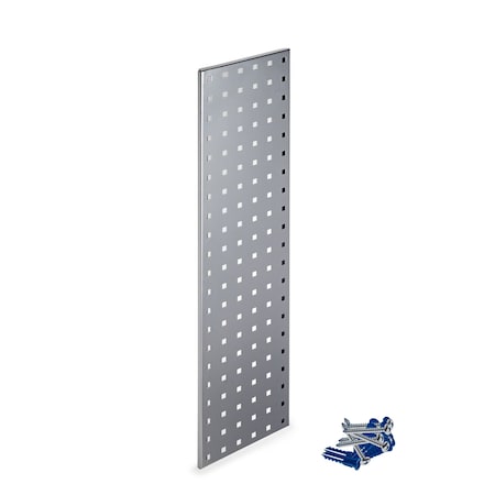 (1) 31.5 In. W x 9 In. H Silver Epoxy 18-Gauge Steel Square Hole Pegboard Strip MPN:LBS-2S