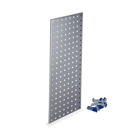 (1) 30 In. W x 12 In. H Silver Epoxy 18-Gauge Steel Square Hole Pegboard Strip MPN:LBS-3S