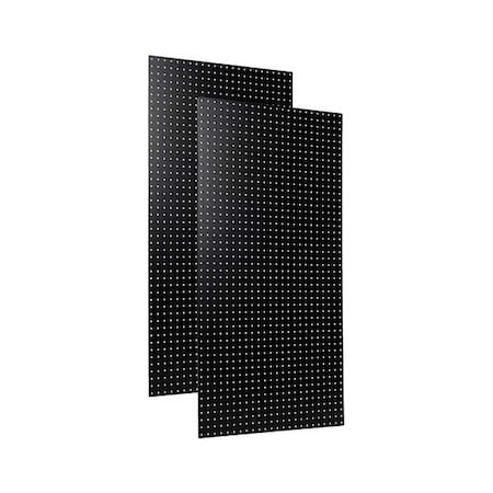 (2) 24 In. W x 48 In. H x 1/4 In. D Black Heavy-Duty High Density Fiberboard Round Hole Pegboards, PK2 MPN:TPB-2BK