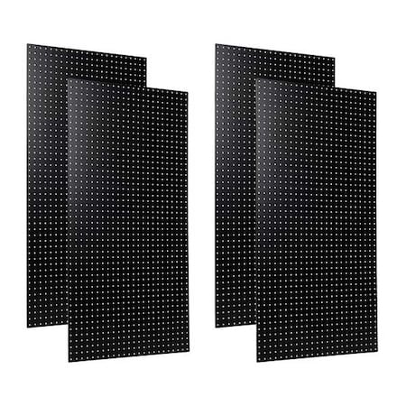 (4) 24 In. W x 48 In. H x 1/4 In. D Black Heavy-Duty High Density Fiberboard Pegboards, PK4 MPN:TPB-4BK