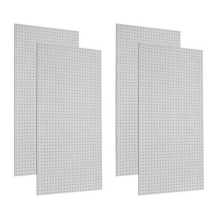 (4) 24 In. W x 48 In. H x 1/4 In. D White Heavy-Duty High Density Fiberboard Pegboards, PK4 MPN:TPB-4W