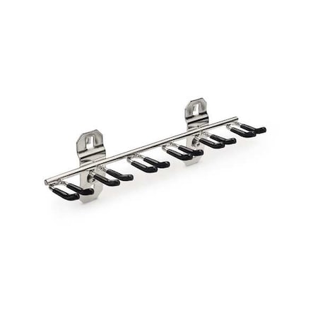 8-1/8 In. W Vinyl-Dipped Stainless Steel Multi-Prong Tool Holder for Stainless Steel LocBoard MPN:V66660