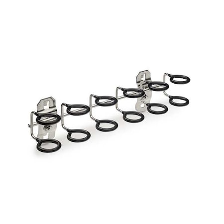 9 In. W Vinyl-Dipped Stainless Steel Multi-Ring Tool Holder for Stainless Steel LocBoard MPN:V66661