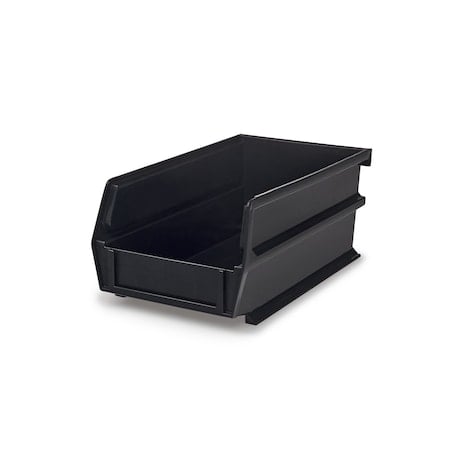 Hanging Bin & Bin Clip Kit, Polypropylene, Black, 4.125 in W x 3 in H MPN:022
