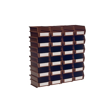 Storage Bin, Plastic, Brown, 3 in H, 4 1/8 in W, 5 3/8 in L MPN:3-210BR