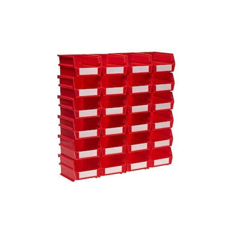 Storage Bin, Polypropylene, Red, 3 in H, 4.125 in W, 1 CT MPN:3-210R
