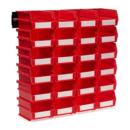 Storage Bin, Plastic, Red, 3 in H, 4 1/8 in W, 5 3/8 in L MPN:3-210RWS