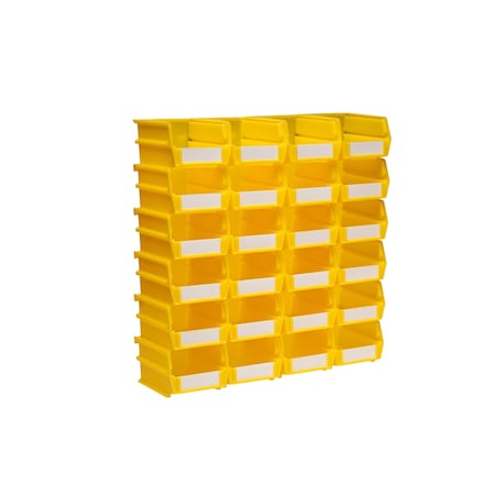 Storage Bin, Plastic, Yellow, 3 in H, 4 1/8 in W, 5 3/8 in L MPN:3-210Y