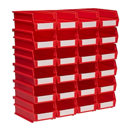 Storage Bin, Plastic, Red, 3 in H, 4 1/8 in W, 7 3/8 in L MPN:3-220R