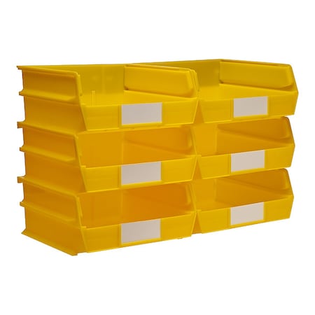 Storage Bin, Polypropylene, Yellow, 5 in H, 11 in W, 10 7/8 in L, 1 CT MPN:3-235Y