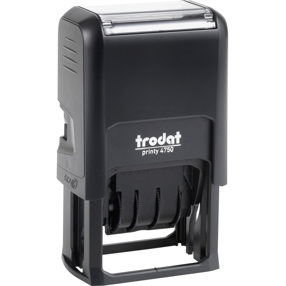 Trodat Ecoprinty 5-In-1 Date Stamp - Date Stamp - 10000 Impression(s) - Black, Red - Recycled - 1 Each MPN:E4756
