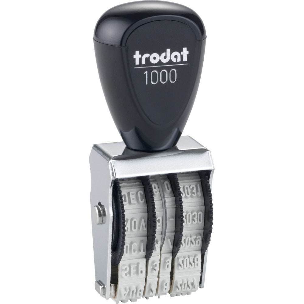 Trodat Rubber Date Stamp - Date Stamp - 4 Bands - Assorted - Rubber, Steel - 1 Each MPN:RD010