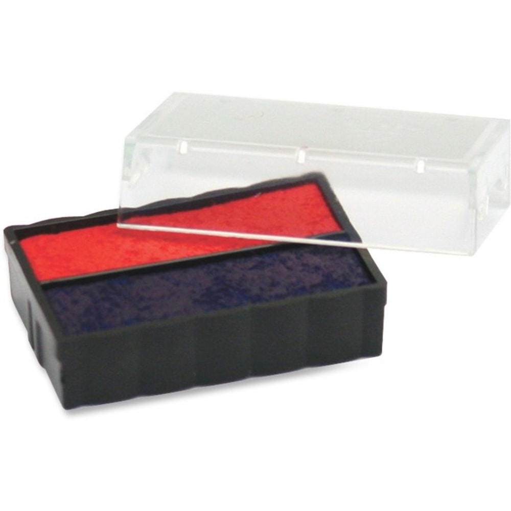Trodat E4850L Replacement Ink Pad - Red, Blue Ink - Plastic - 1 Each MPN:P4850BR