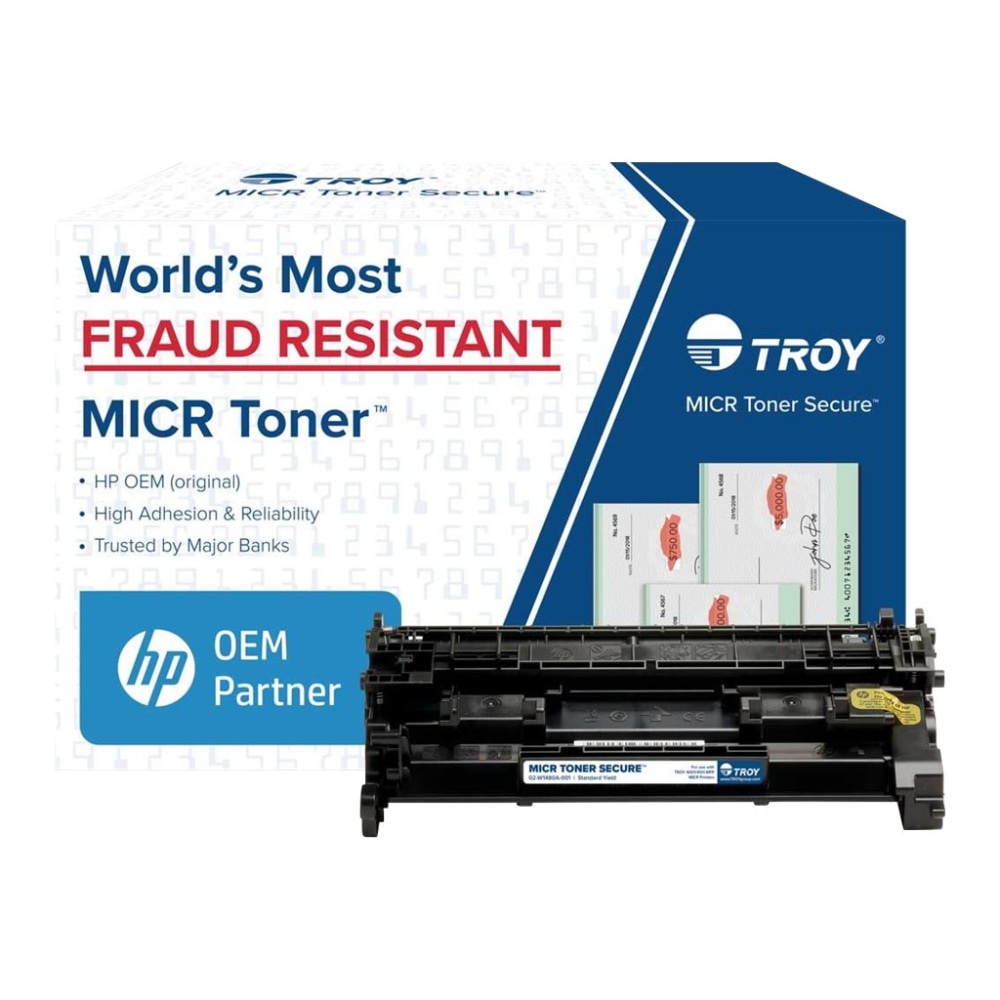 TROY MICR Toner Secure - Black - original - MICR toner cartridge (alternative for: HP W1480A) - for HP LaserJet Pro 4001, MFP 4101 MPN:02-W1480A-001