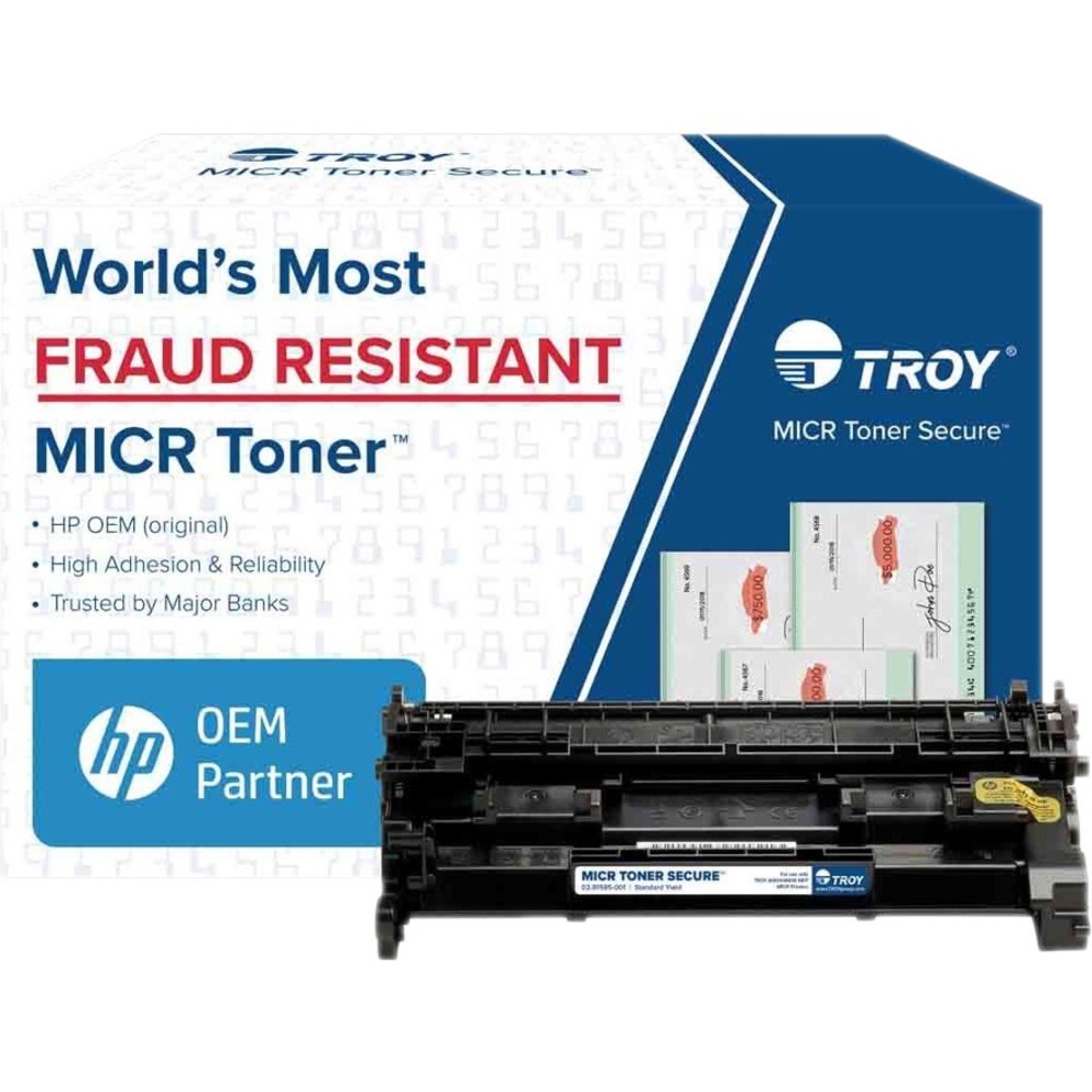 Troy Toner Secure Original MICR High Yield Laser Toner Cartridge - Alternative for Troy, HP (CF258X) - Black Pack - 10000 Pages MPN:02-CF258X-001