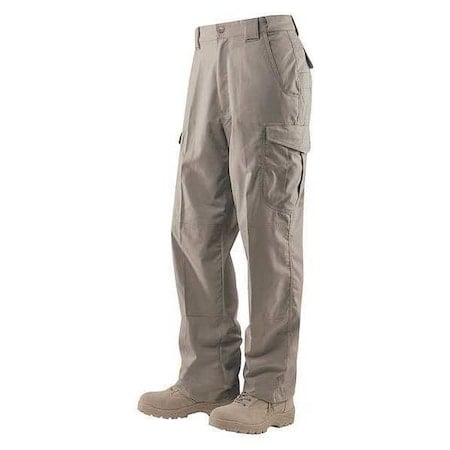 Men's Tactical Pants, 38 in, Khaki, 20% Cotton, 80% Polyester MPN:1036