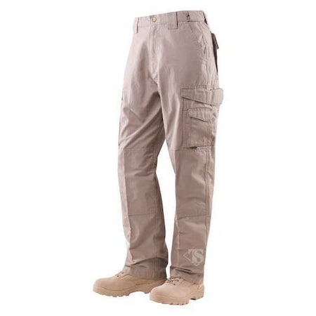 Men's Tactical Pants, 30 in, Khaki, 35% Cotton, 65% Polyester MPN:1060