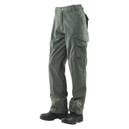 Men's Tactical Pants, 38 in, Olive Drab Green, 35% Cotton, 65% Polyester MPN:1064