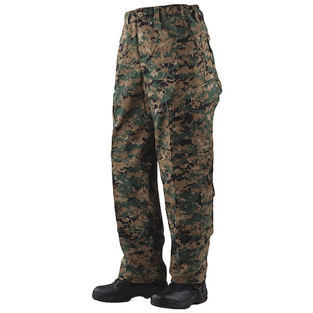 Men's Tactical Pants, L, Woodland Digital, 35% Cotton, 65% Polyester MPN:1268