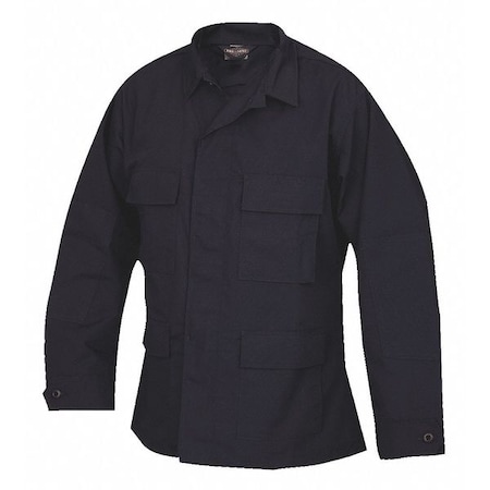 BDU Coat, 65% Polyester/35% Cotton Ripstop, Button, Navy, 3XL MPN:1331