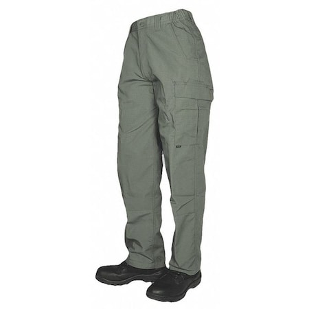 Men's Men's Tactical Pants, 38 in, Olive Drab Green, 65% Polyester/35% Cotton Ripstop MPN:1421