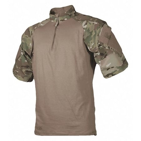 Tactical Polo Shirt, Hook-and-Loop, Zipper, 2 Pocket(s), Multicam, 3XL MPN:2508