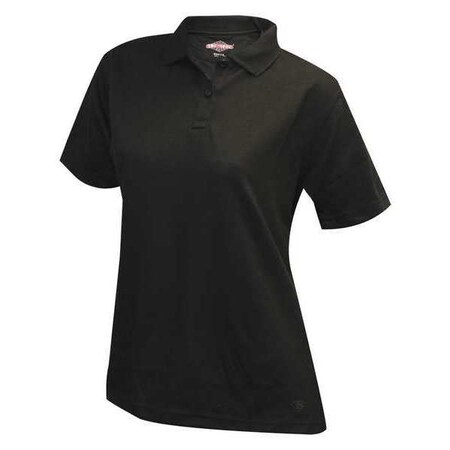 Women's Tactical Polo Shirt, 100% Polyester Jersey Knit, Button Front, 0 Pocket(s), Black, M MPN:4375