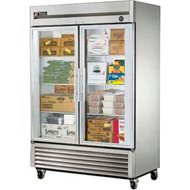 True® T-Series Reach In Freezer 2 Glass Doors 49 Cu. Ft. Stainless Steel 2 Glass Doors T-49FG-HC-FGD01