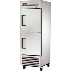 True® T-Series Reach In Refrigerator 23 Cu. Ft. Stainless Steel Two Half Solid Swing Doors T-23-2-HC
