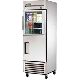True® TS-Series Reach In Refrigerator 23 Cu. Ft. White 1 Glass/1 Solid Door TS-23-1-G-1-HC-FGD01