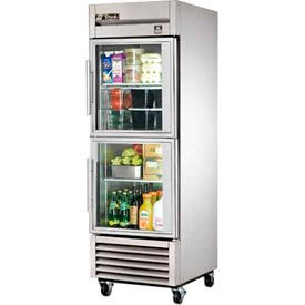True® TS-Series Reach In Refrigerator 23 Cu. Ft. Stainless Steel 2 Glass Doors TS-23G-2-HC-FGD01