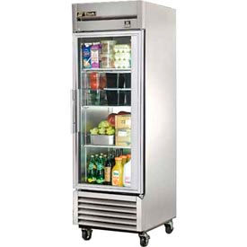 True® TS-Series Reach In Refrigerator 23 Cu. Ft. Stainless Steel Glass Swing Door TS-23G-HC-FGD01