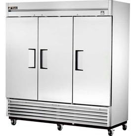 True® TS-Series Reach In Refrigerator 72 Cu. Ft. Stainless Steel 3 Solid Swing Doors TS-72-HC