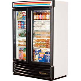True® Merchandiser 35 Cu. Ft. White Laminated Vinyl GDM-35SL-RF-HC-LD