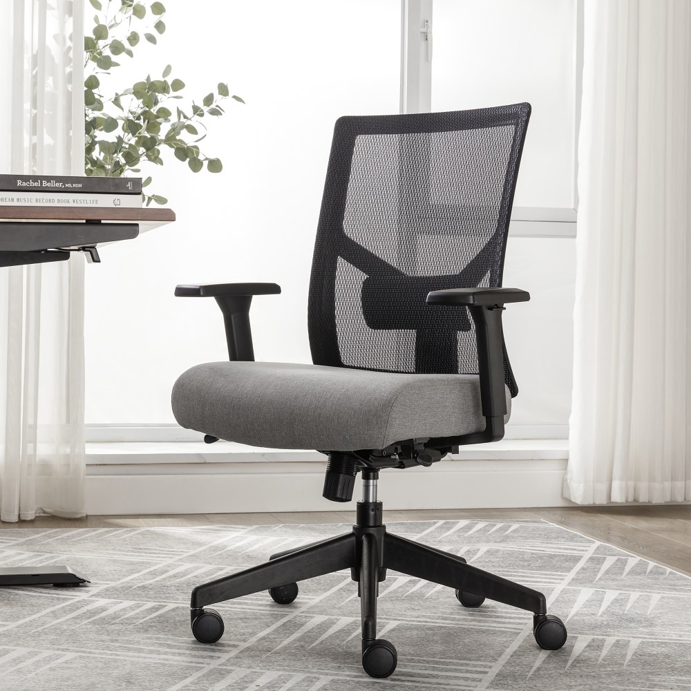Serta Commercial Eco-2000 Ergonomic Mesh Mid-Back Task Chair, 43% Recycled, Gray MPN:52308-GRY