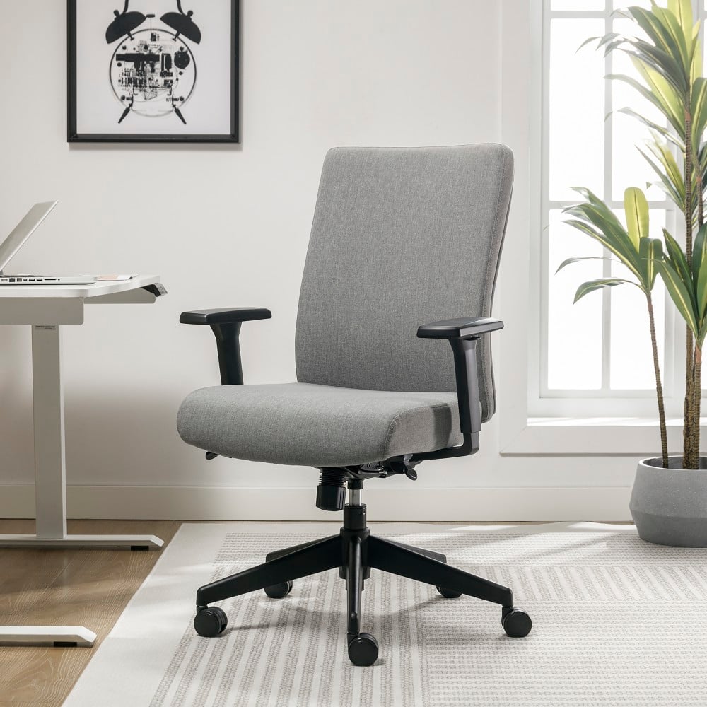 Serta Commercial Eco-2000 Ergonomic Fabric Mid-Back Task Chair, Gray MPN:52309-GRY