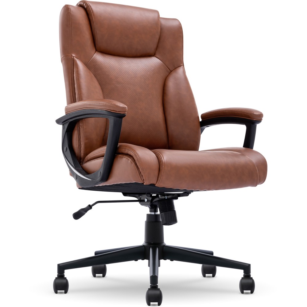 Serta Connor Ergonomic Bonded Leather High-Back Executive Office Chair, Cognac MPN:43672H