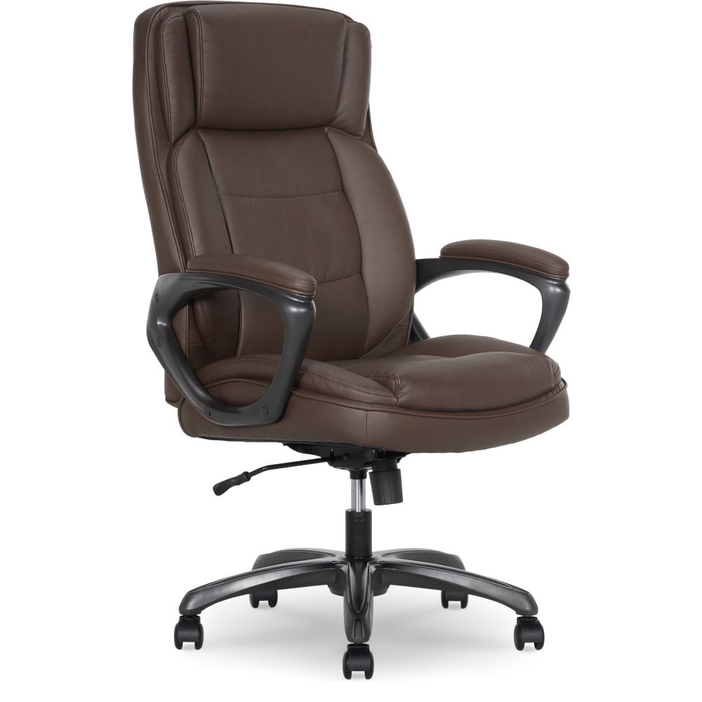 Thomasville Lansing Ergonomic High-Back Faux Leather Big & Tall Executive Office Chair, Dark Brown MPN:52398-DBRN