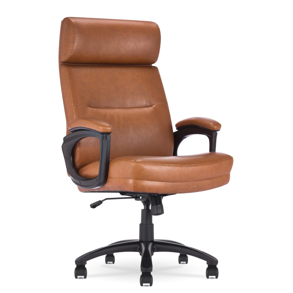 Serta Comfort Big & Tall Ergonomic Bonded Leather High-Back Executive Office Chair, Cognac MPN:CHR10131D