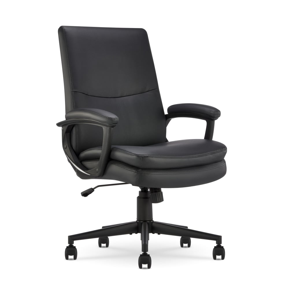 Serta Comfort Modern Ergonomic Bonded Leather High-Back Executive Office Chair, Black MPN:CHR10132A