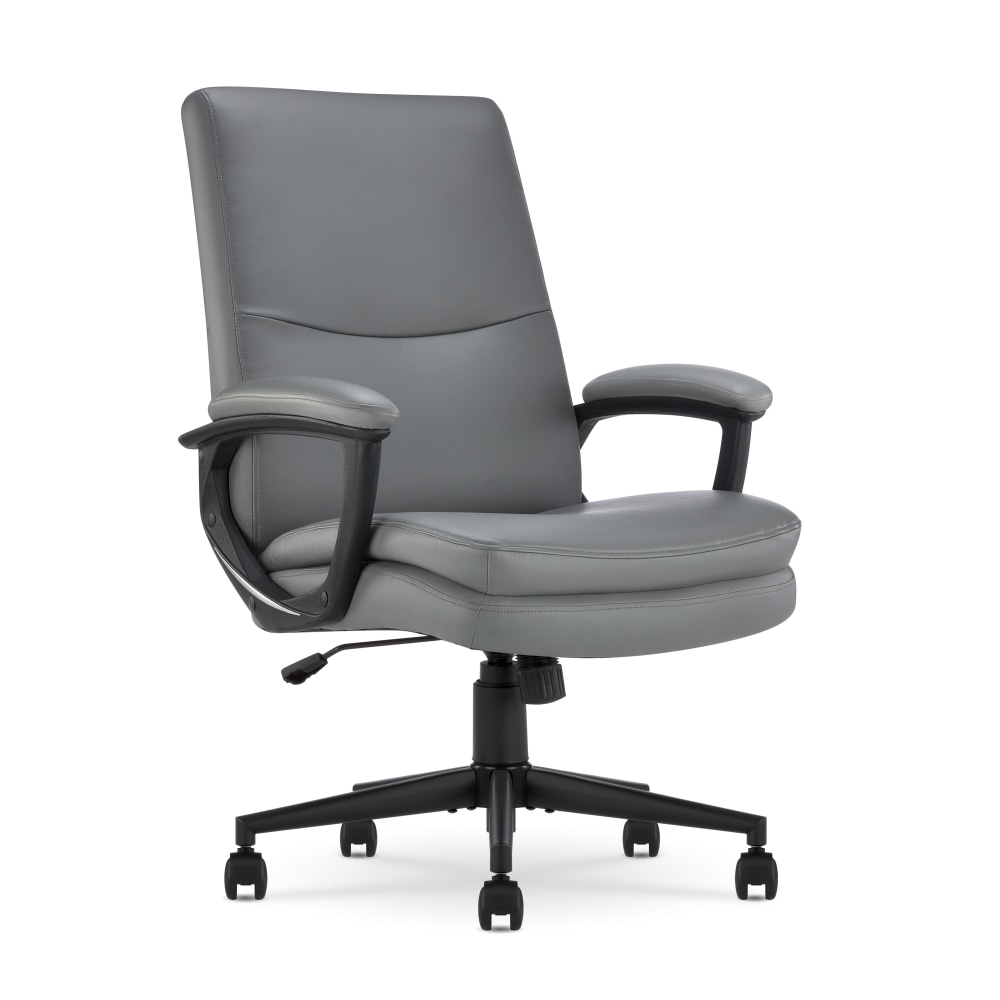 Serta Comfort Modern Ergonomic Bonded Leather High-Back Executive Office Chair, Gray MPN:CHR10132C