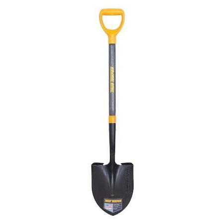 Round Point Shovel, Forged Steel Blade, 24 in L Hard Wood Handle MPN:2585900