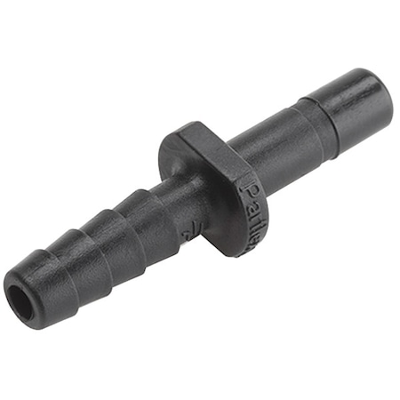 Barbed Fitting Adapter, 1/4 in Tube Size, PVDF, Black MPN:FB6TCB4