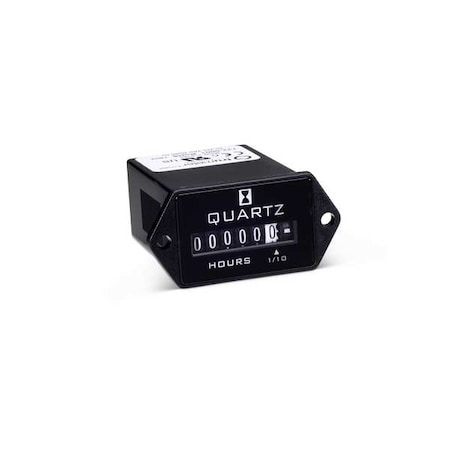 Hour Meter, Polymer, White/Black Numbers MPN:722-0001