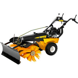 SnowEx SS-4000 Walk Behind Snowplow with Rotary Broom Sweeper SS-4000