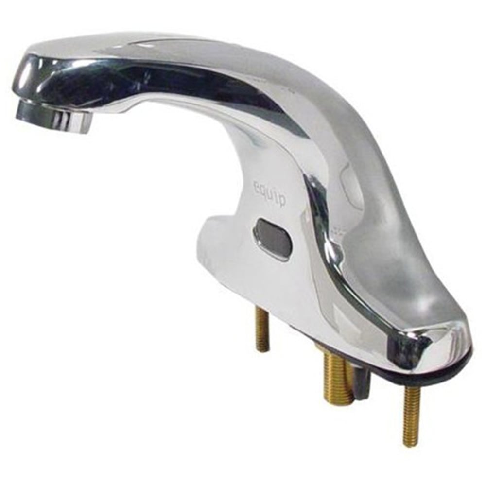 T&S Brass Equip Hands-Free Restroom Faucet, 4in Deck Mount, 5in Spout, Stainless MPN:5EF-2D-DS